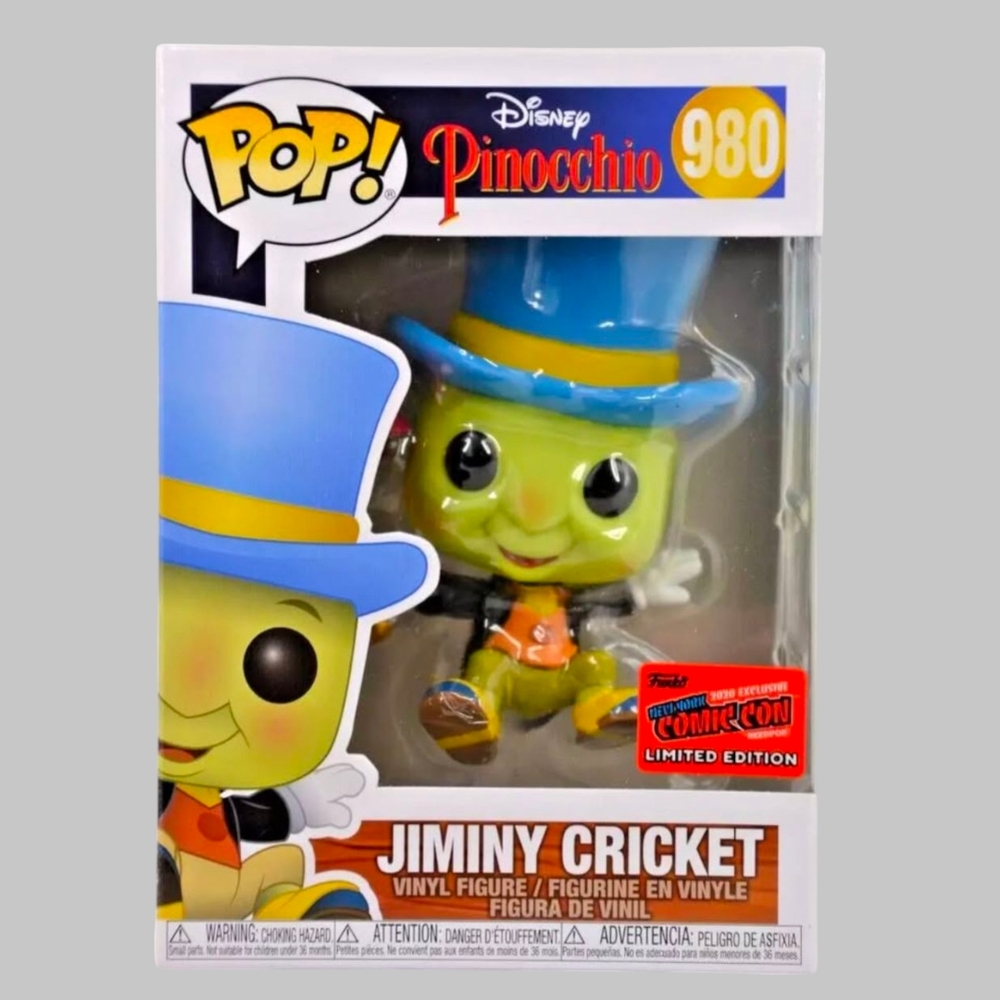 Funko Pop! Disney Jiminy Cricket #980 New York Comic Con 2020 Limited Edition
